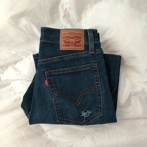 Levi’s wedgie high rise straight leg jean